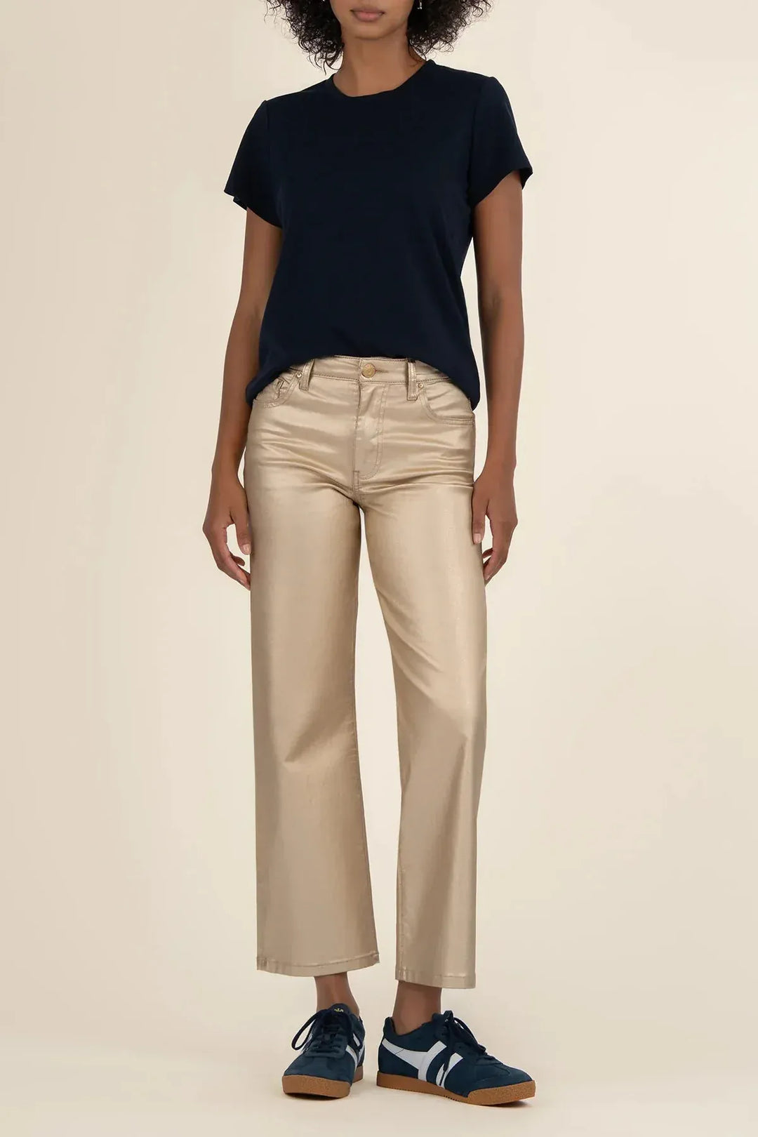 KUT from the Kloth Denim Charlotte Metallic High Rise Wide Leg - KG1998MB3