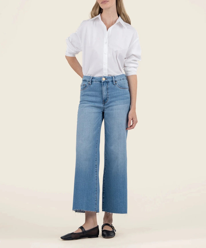 KUT from the Kloth Denim Deference w/ Light Wash / 00 Meg High Rise Wide Leg - KG1516MH1
