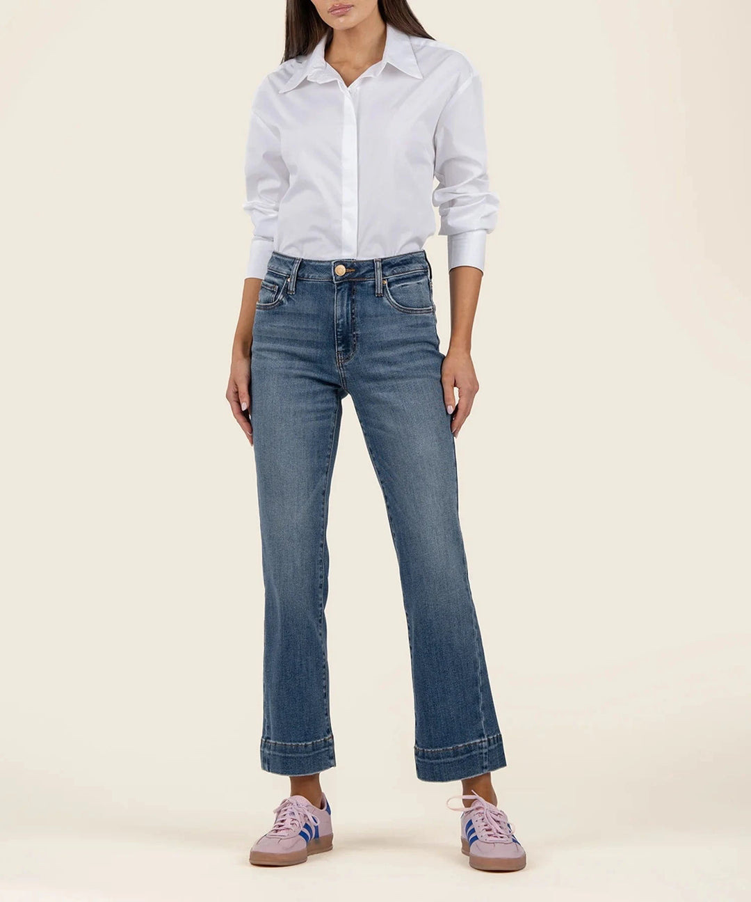 KUT from the Kloth Denim Defianet w/ Dark Wash / 0 Kelsey High Rise Ankle Flare - KP2104MA2
