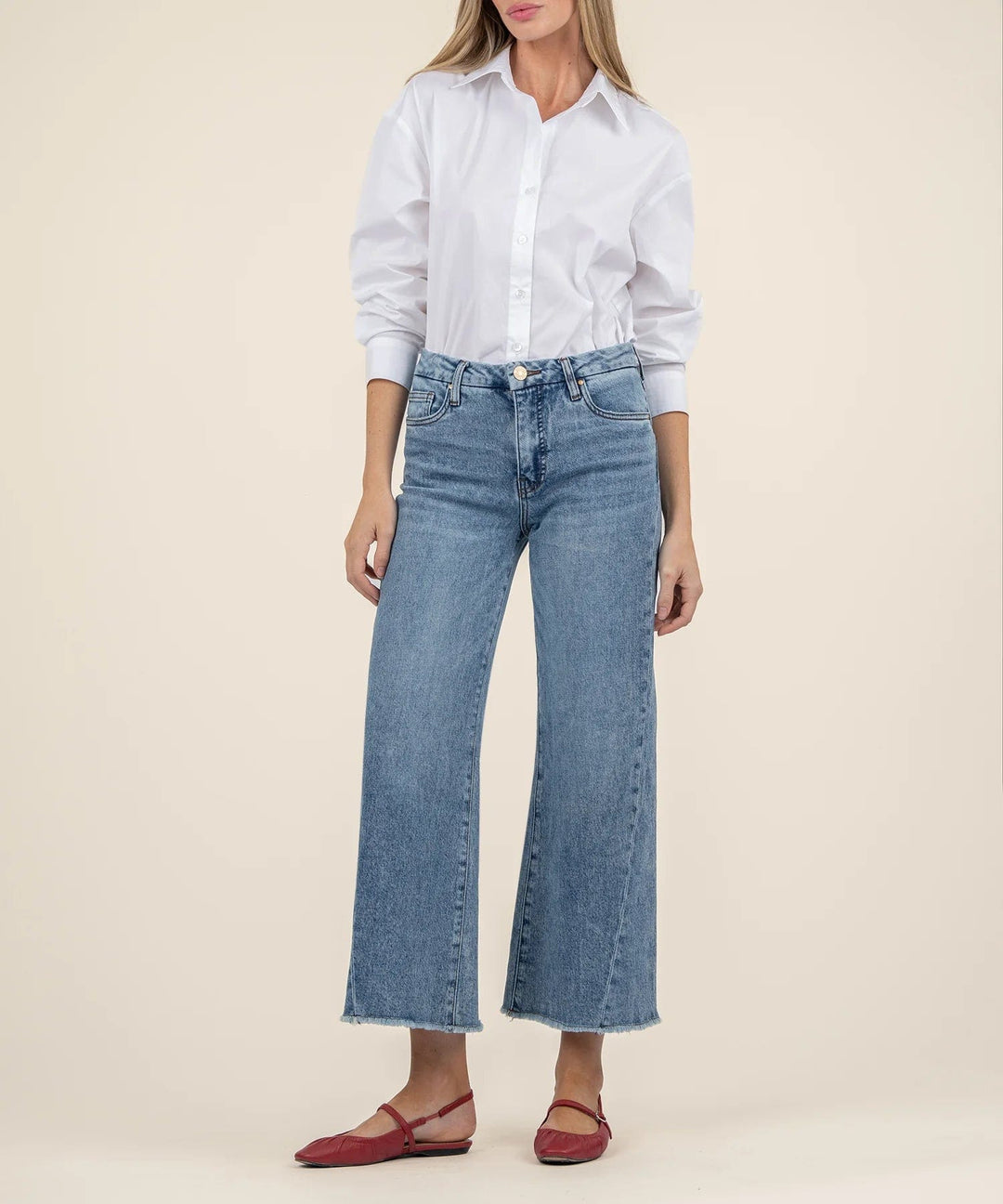 KUT from the Kloth Denim Defiant / Med Wash / 00 Meg High Rise Wide Leg - KG1831MA3