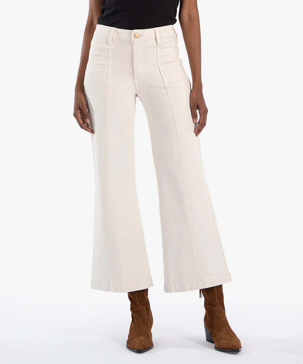 KUT from the Kloth Denim Ecru / 0 Meg High Rise Wide Leg - KG2004MA2