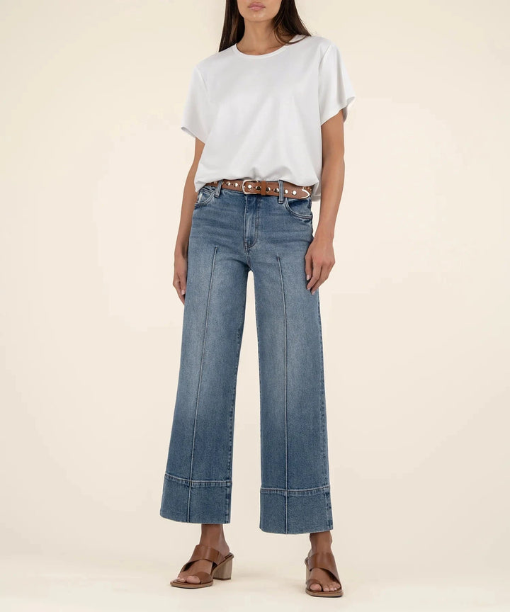 KUT from the Kloth Denim Faith w/ Med Wash / 00 Meg High Rise Wide Leg - KG2216MA3