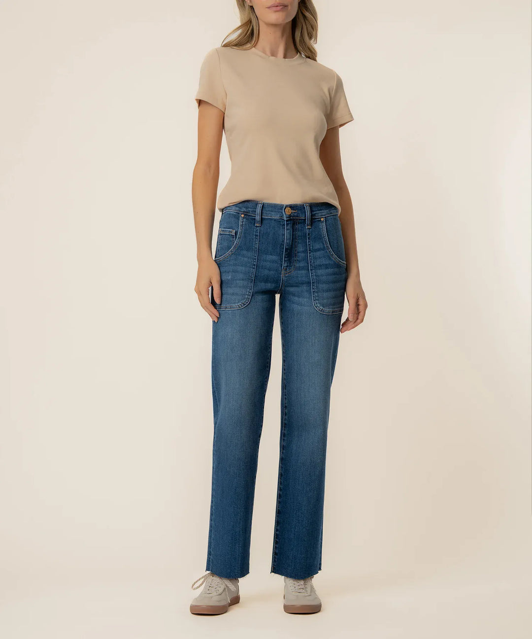 KUT from the Kloth Denim Fortune w/ Dark / 00 Avery High Rise Straight Leg Denim - KP2528MA1