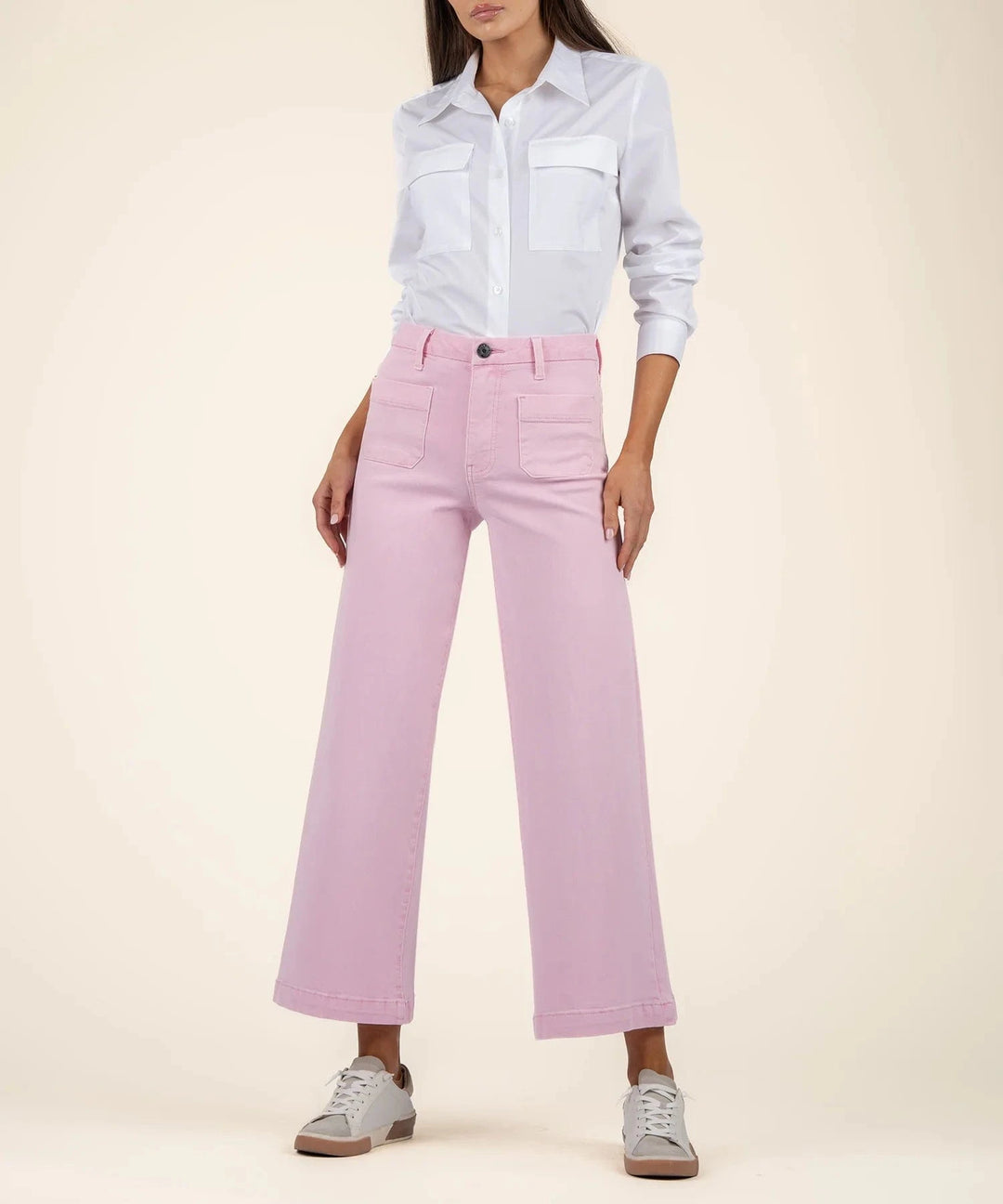 KUT from the Kloth Denim French Pink / 00 Meg High Rise Wide Leg - KG1753MB3