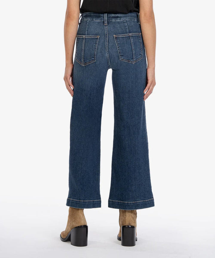 KUT from the Kloth Denim Friendly W/ Dk Stone / 0 Meg High Rise Wide Leg Friendly W/Dark Stone