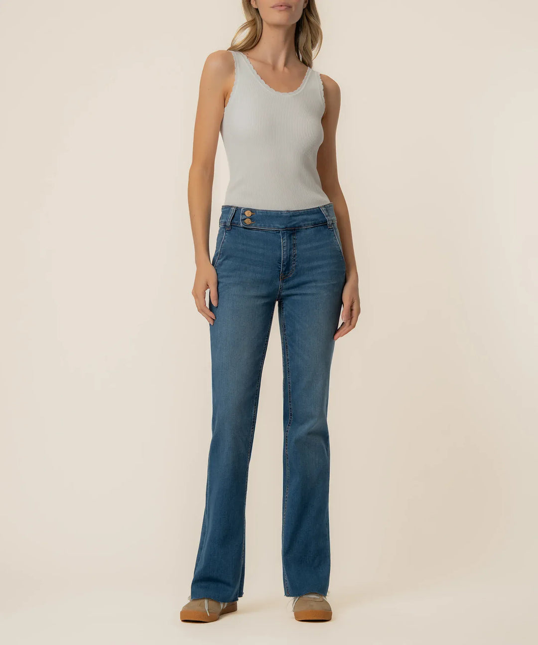 KUT from the Kloth Denim Honest w/ Dark / 00 Kelly High Rise Flare - KP2481MA2
