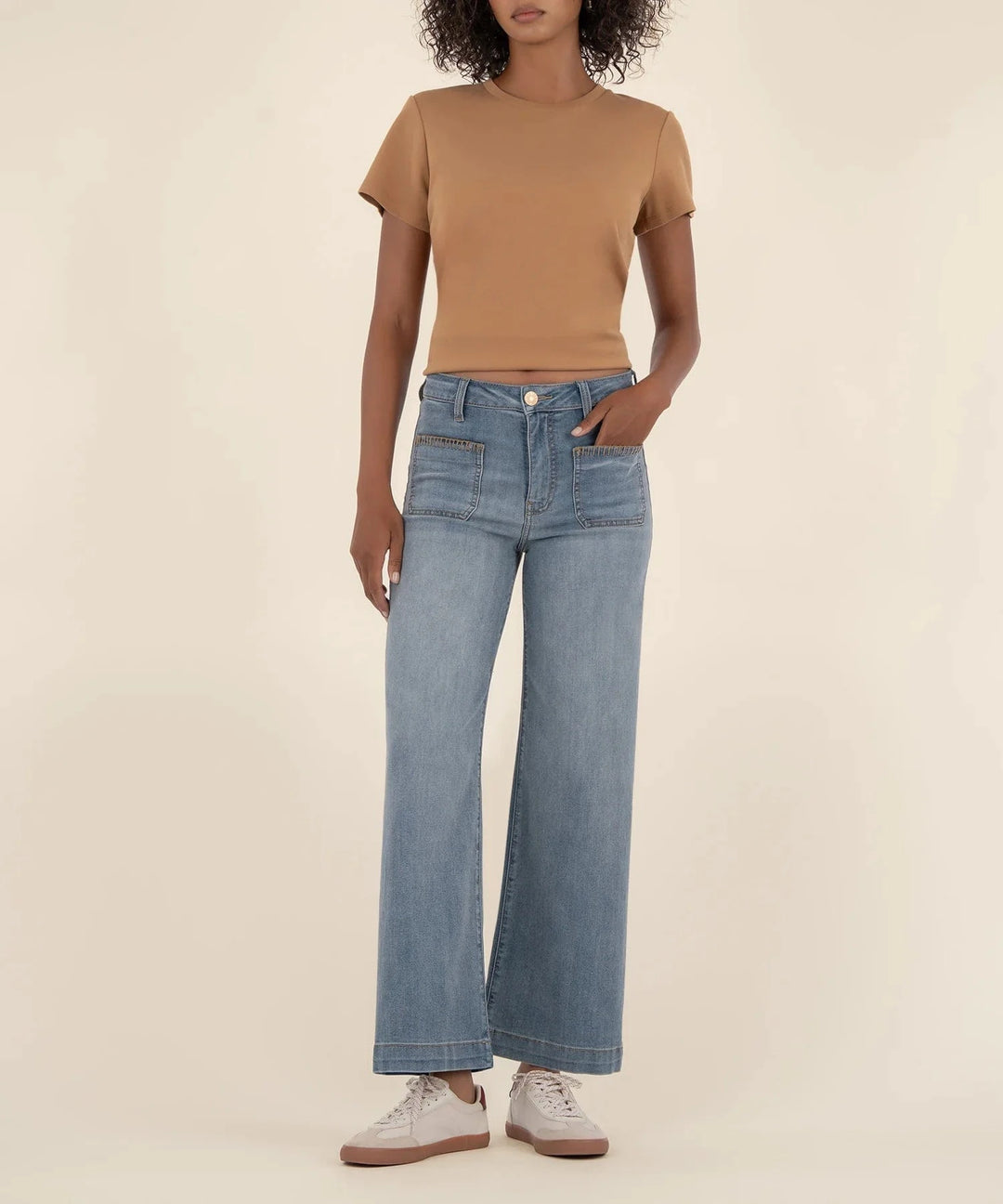 KUT from the Kloth Denim Invaluable w/ Med Wash / 00 Meg High Rise Wide Leg - KG2262MA1