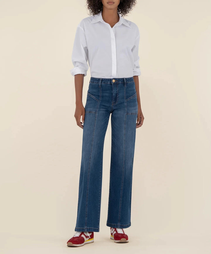 KUT from the Kloth Denim Jean High Rise Wide Pant - KP2260MA1
