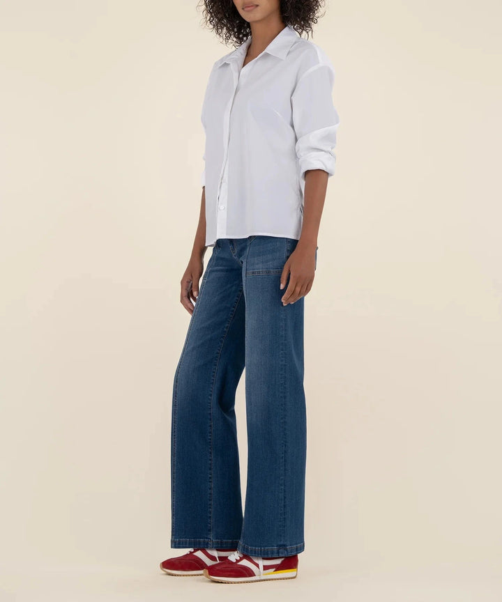 KUT from the Kloth Denim Jean High Rise Wide Pant - KP2260MA1