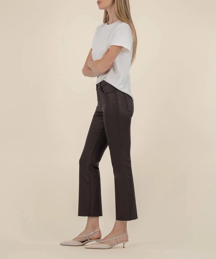 KUT from the Kloth Denim Kelsey Coated High Rise Ankle Flare - KP0513MB2