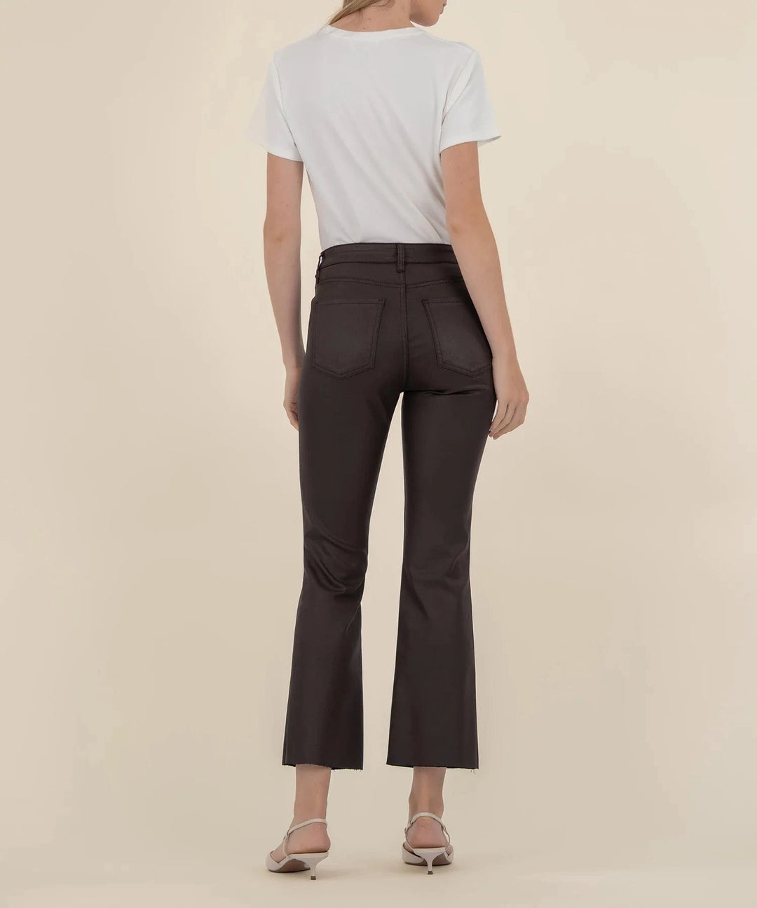 KUT from the Kloth Denim Kelsey Coated High Rise Ankle Flare - KP0513MB2