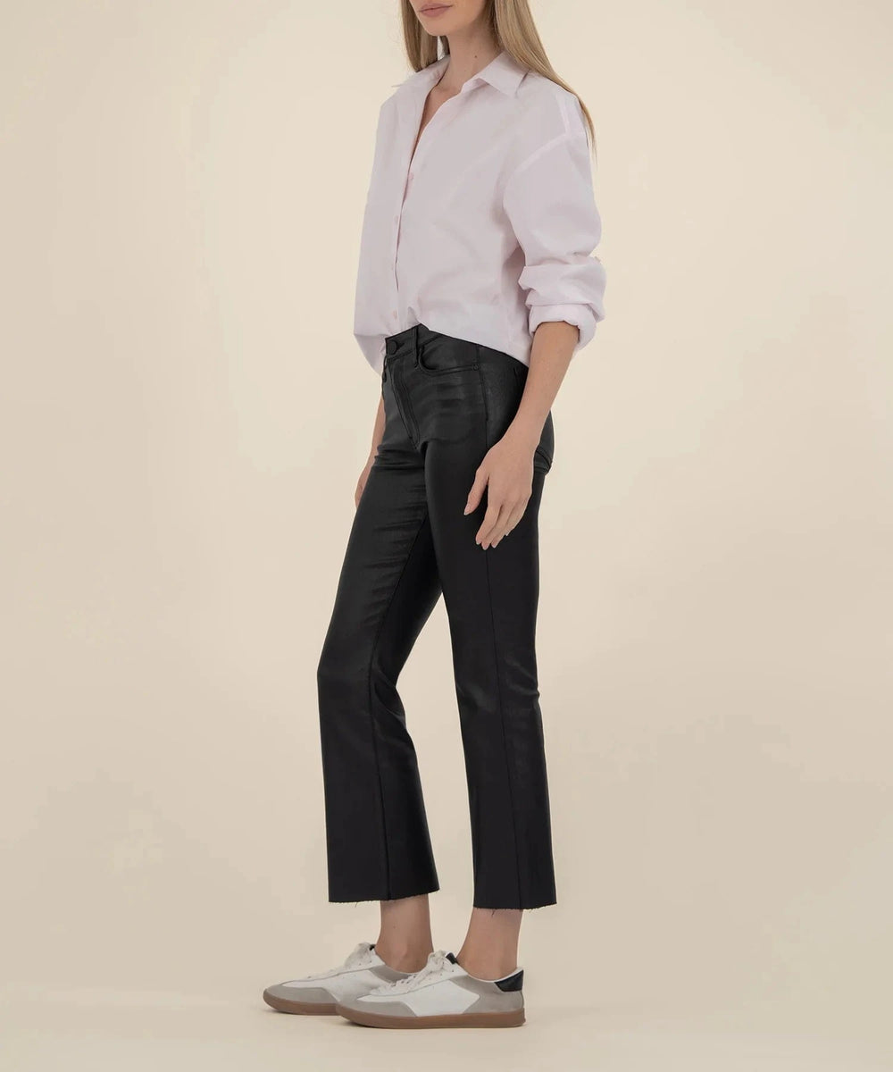 KUT from the Kloth Denim Kelsey Coated High Rise Ankle Flare - KP0513MB2