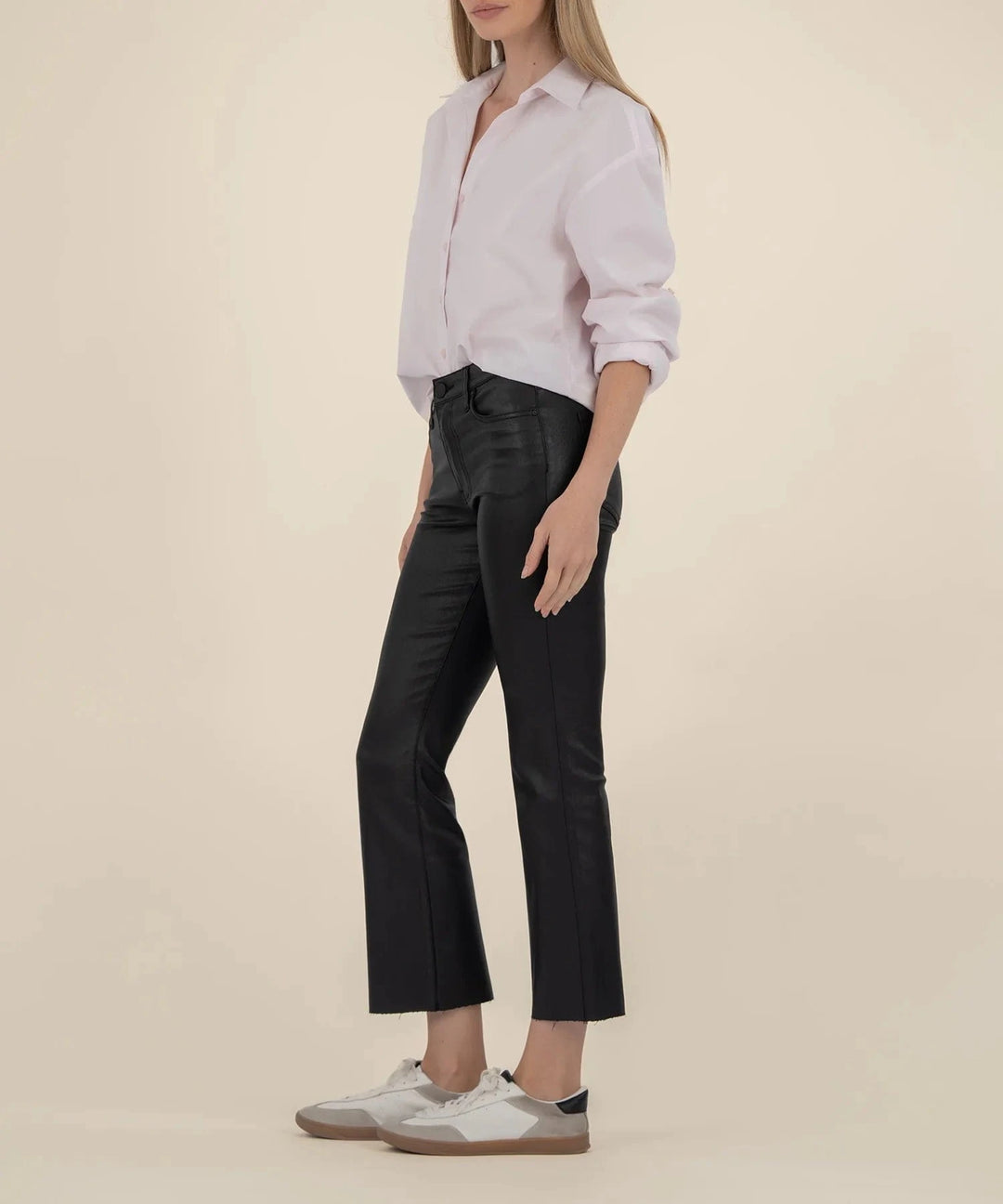 KUT from the Kloth Denim Kelsey Coated High Rise Ankle Flare - KP0513MB2