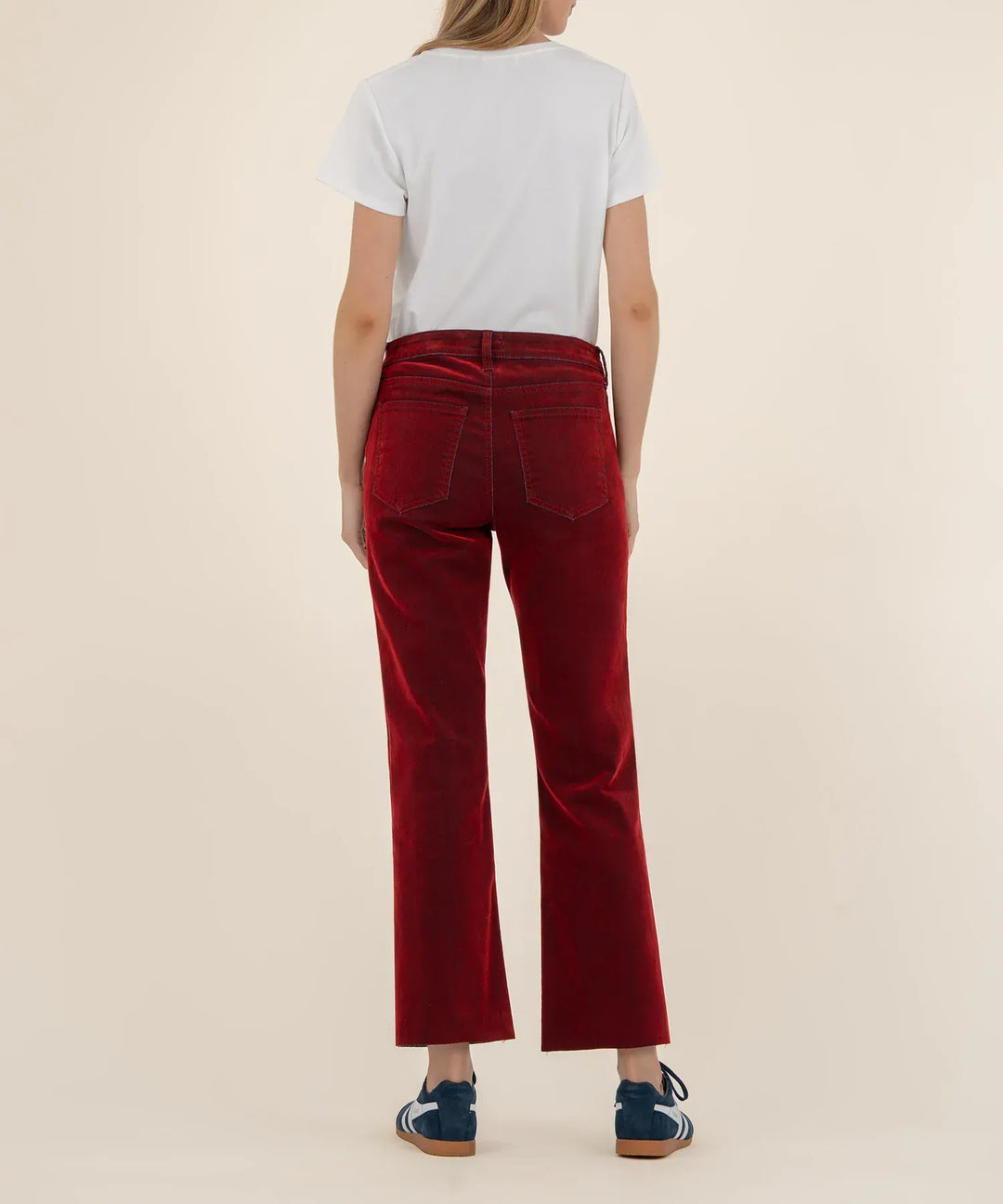 KUT from the Kloth Denim Kelsey Flocked High Rise Ankle Flare - KP1575MD3