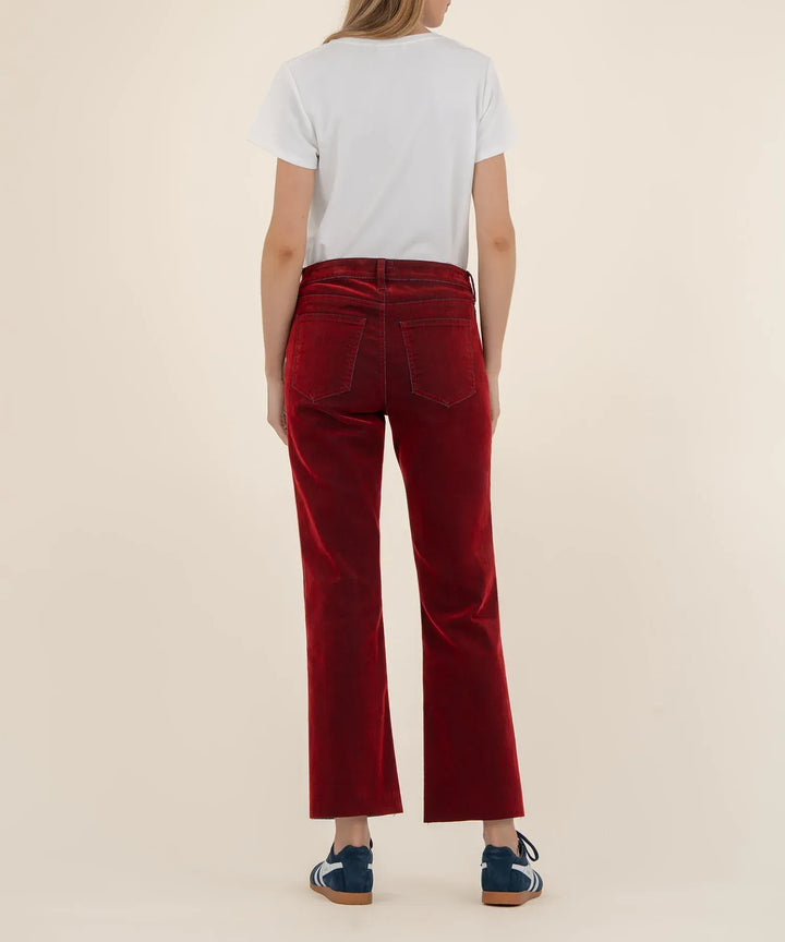 KUT from the Kloth Denim Kelsey Flocked High Rise Ankle Flare - KP1575MD3