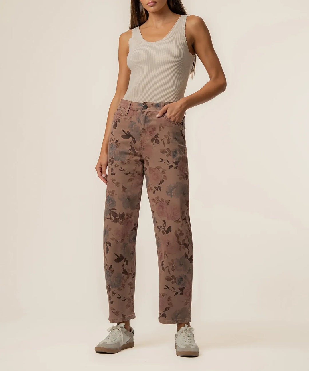 KUT from the Kloth Denim Mauve / 00 Ashton Twill High Rise Relaxed Leg - KB80201
