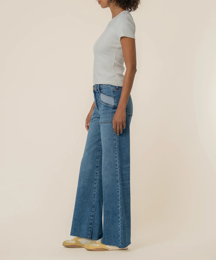 KUT from the Kloth Denim Maya High Rise Wide Leg - KP2447MA1