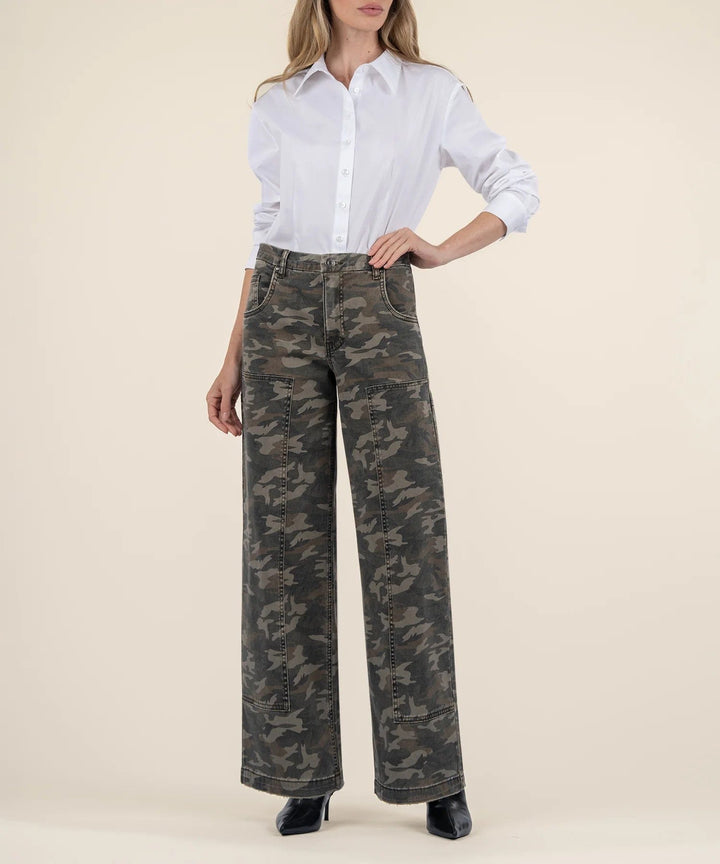 KUT from the Kloth Denim Olive / 00 Jodi High Rise Wide Leg Pant - KB55302