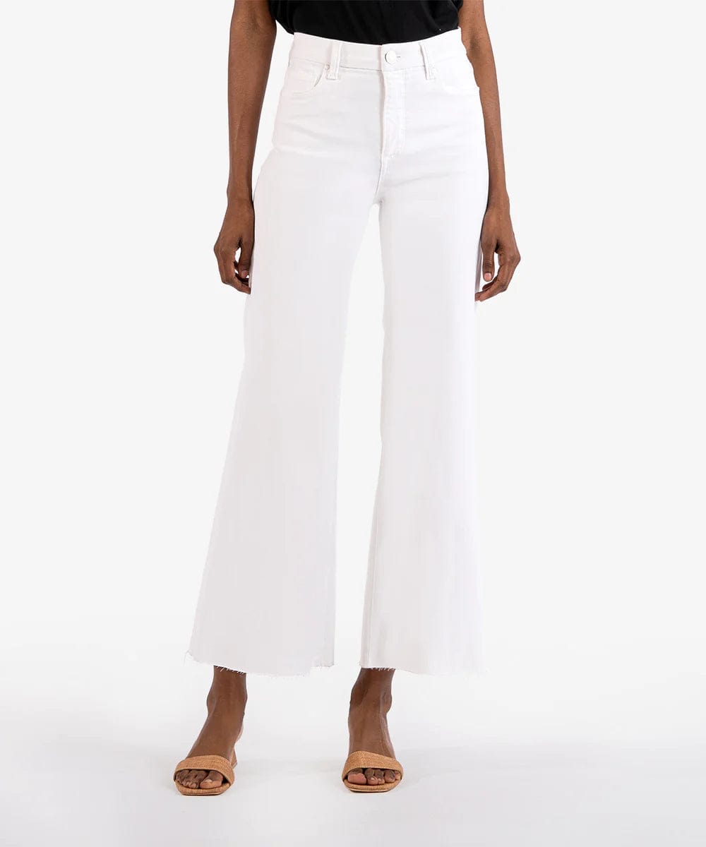 KUT from the Kloth Denim Optic White / 0 Meg High Rise Fab Ab Wide Leg