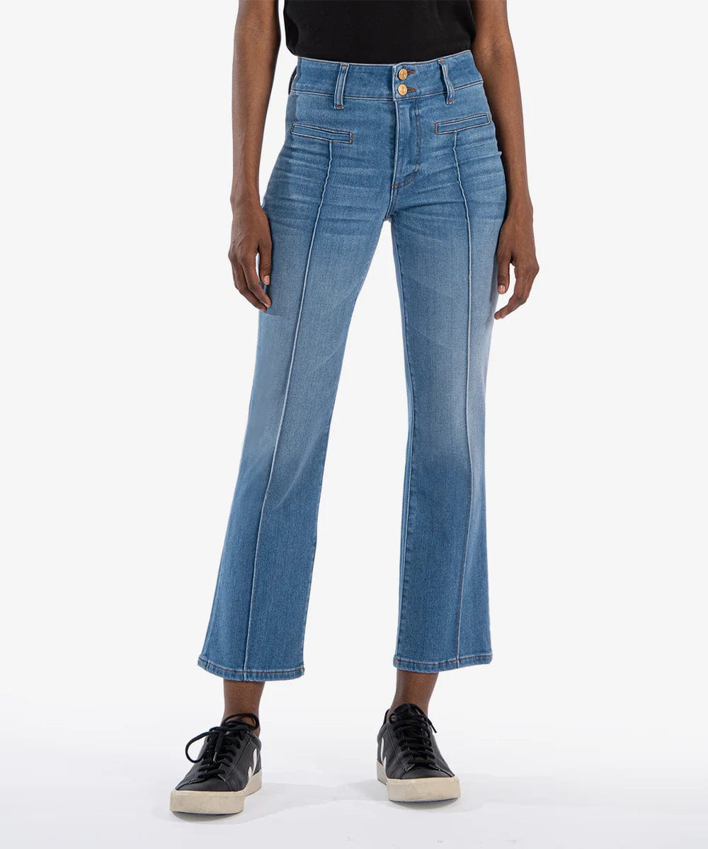 KUT from the Kloth Denim Quality w/ Light / 0 Kelsey High Rise Ankle Flare - KP2075MA2