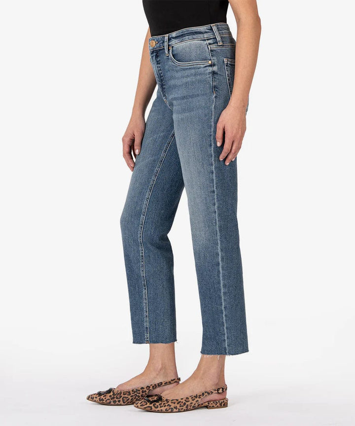 KUT from the Kloth Denim Rachael High Rise Fab Ab Mom Jean, Long - KP1561MI5