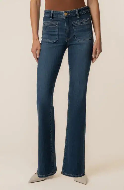 KUT from the Kloth Denim Ravishing w/ Dark / 00 Ana High-Waist Flare Jeans - KP2576MA2