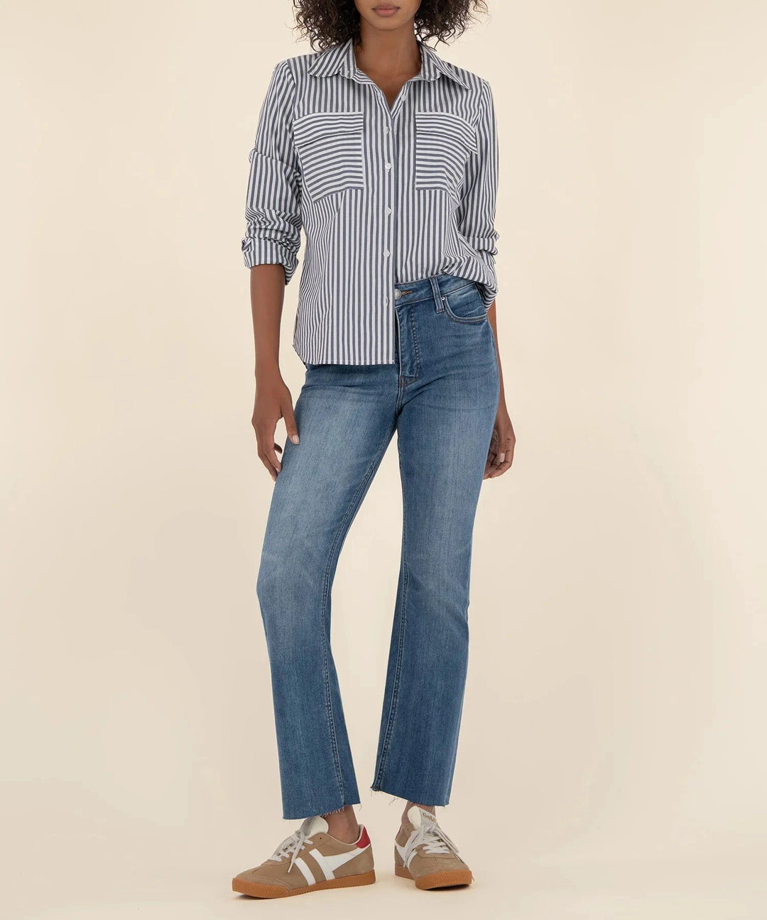 KUT from the Kloth Denim Rigor / Med Wash / 00 Kelsey High Rise Ankle Flare Pant - KP1574MA9