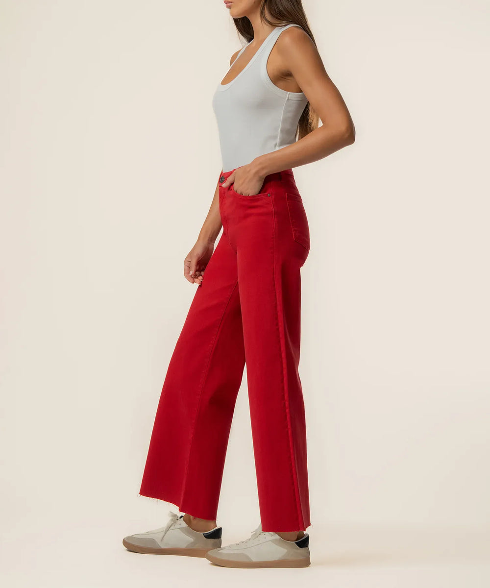 KUT from the Kloth Denim Ruby Red / 00 Meg High Rise Wide Leg - KG1516ME6