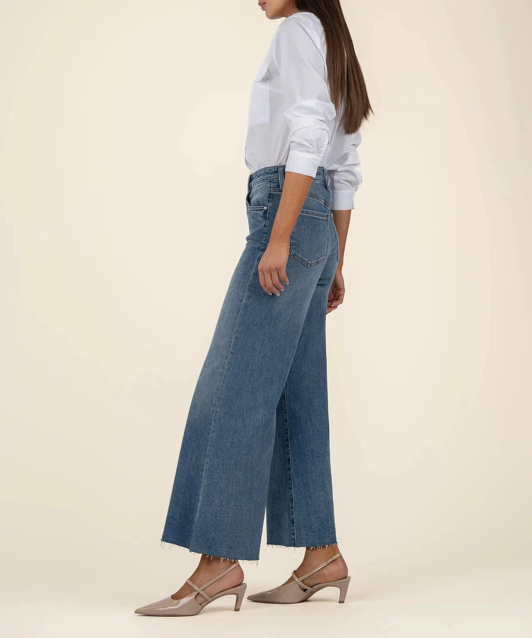 KUT from the Kloth Denim Ryan High Rise Super Wide Leg Denim