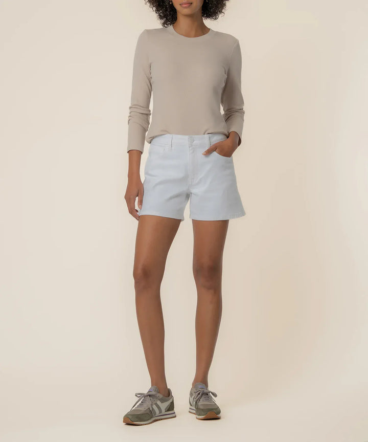 KUT from the Kloth Denim Shorts Optic White / 00 Jane High Rise Short - KS2186MA2