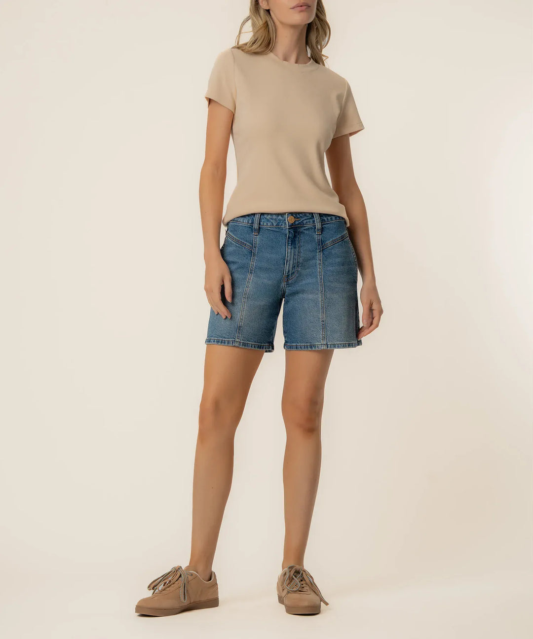 KUT from the Kloth Denim Shorts Shine w/ Medium / 00 Hailey High Rise Short - KS2496MA1