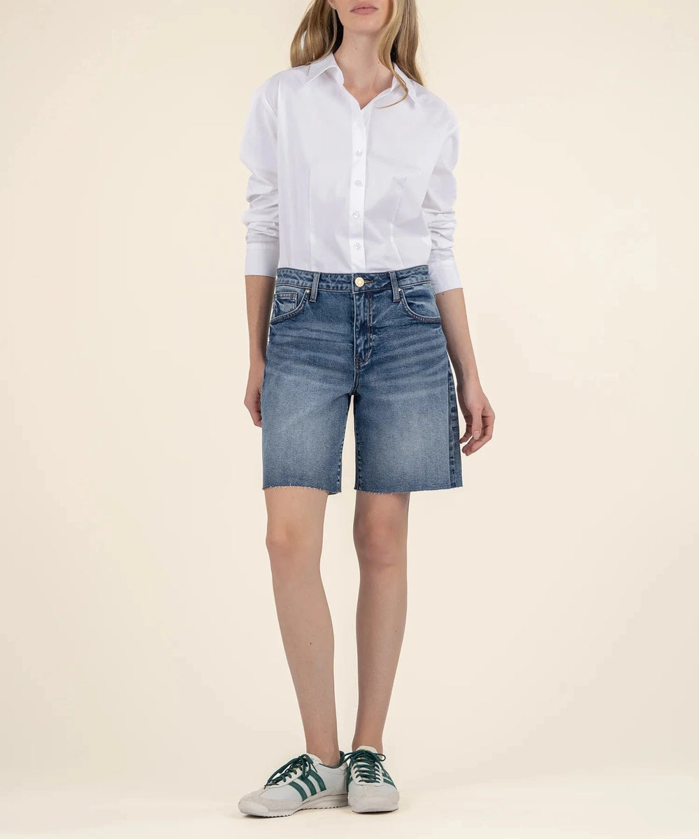 KUT from the Kloth Denim Vigor / Dark Base / 0 Hailey High Rise Bermuda - KB2016MA4