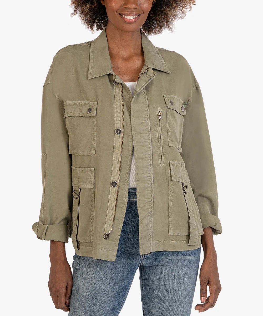 Ingrid Utility Jacket Teal Poppy