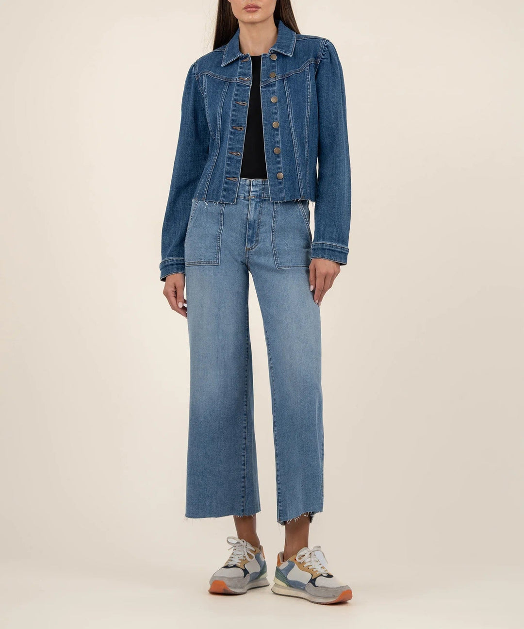 KUT from the Kloth Jacket Shaya Crop Denim Jacket