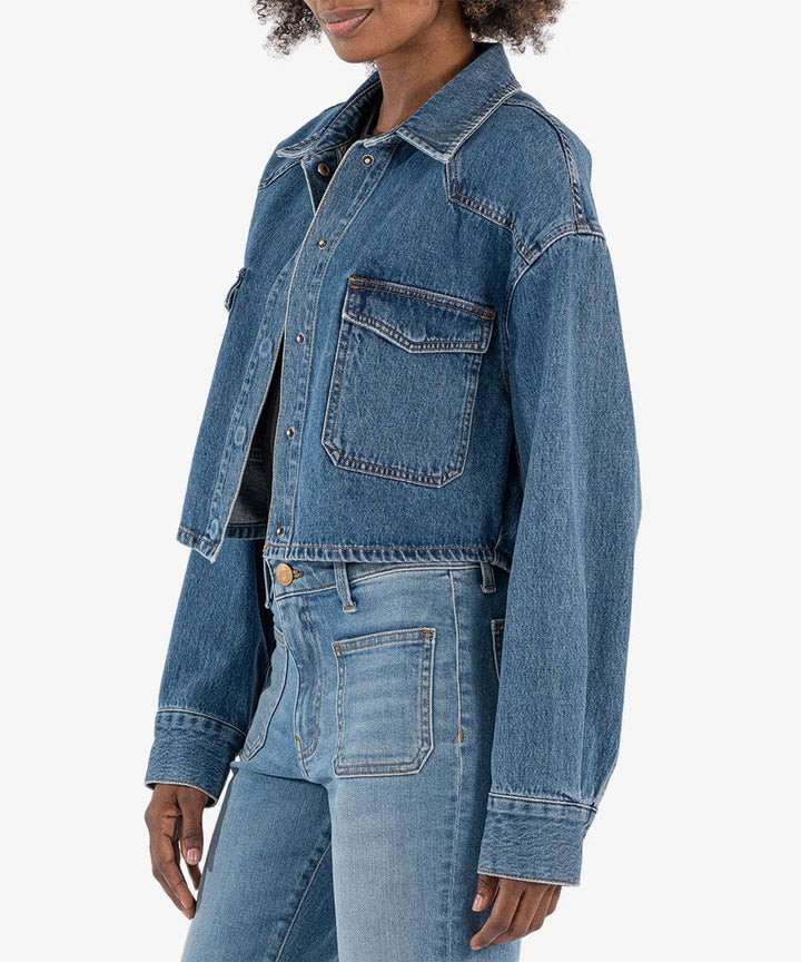 KUT from the Kloth Jacket Western Billie Crop Jacket