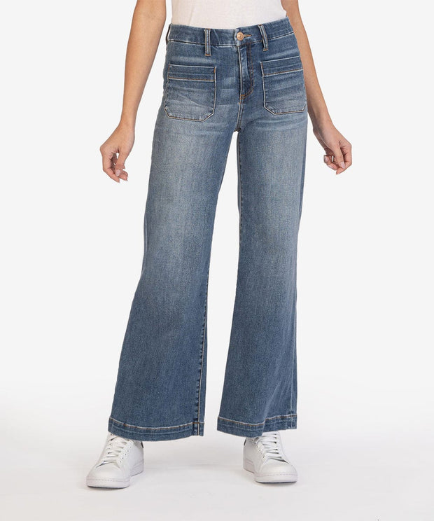 KUT from the Kloth Jeans Stone Base / 0 Meg High Rise Wide Leg (Clear Wash)