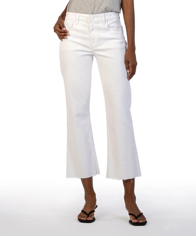 KUT from the Kloth Pants Optic White / 0 Kelsey High Rise Ankle Flare - KP0513MD6