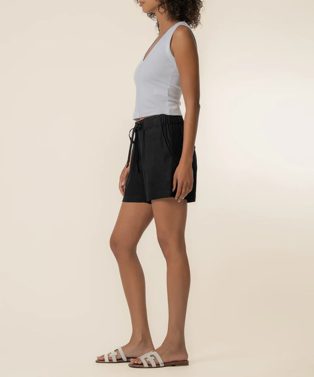 KUT from the Kloth Shorts Katana Linen Drawstring Short