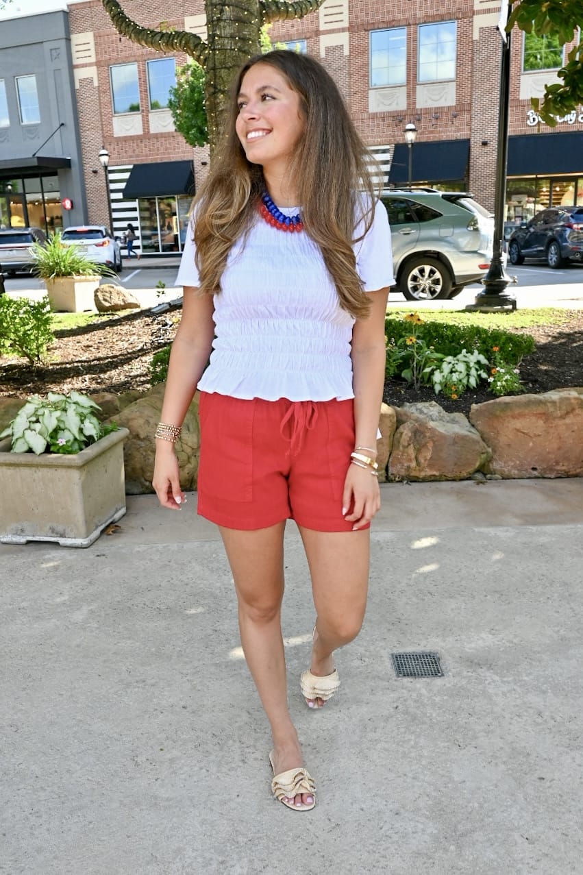 KUT from the Kloth Shorts Katana Linen Drawstring Short