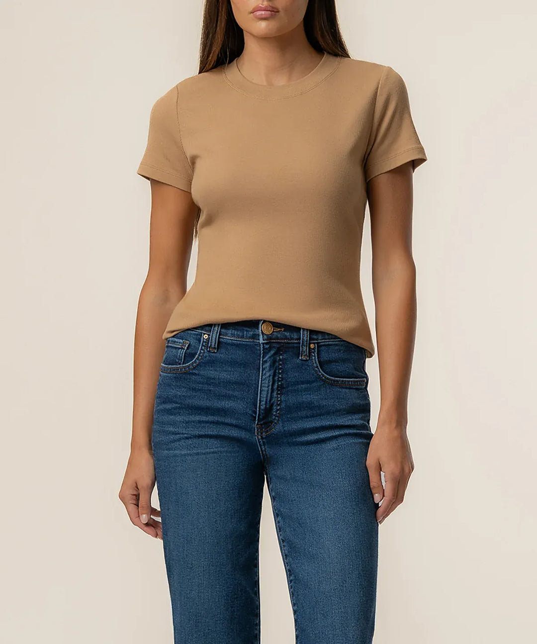 KUT from the Kloth Tee Camel / S Langley Rib Top