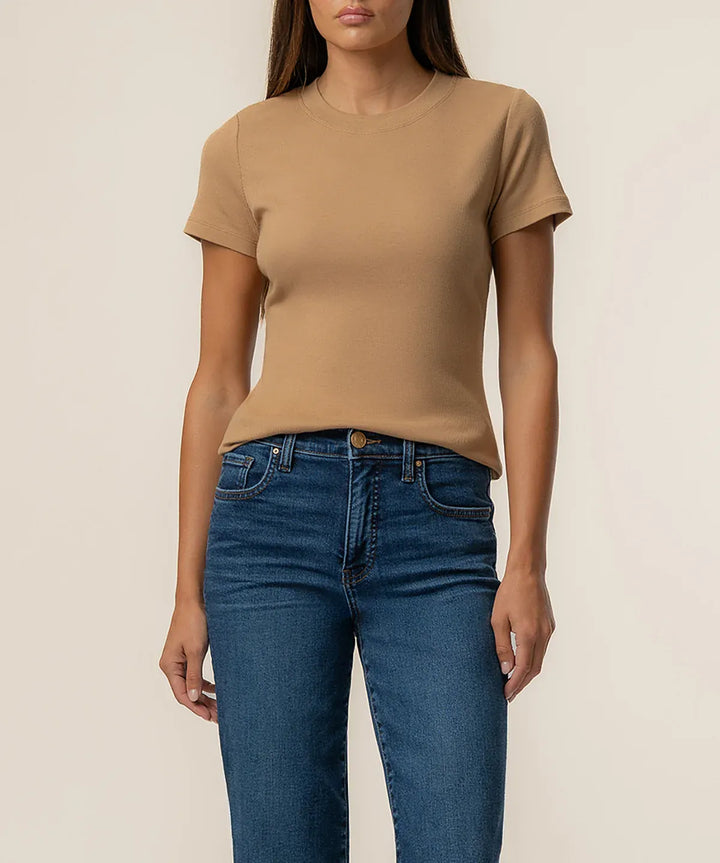 KUT from the Kloth Tee Camel / S Langley Rib Top