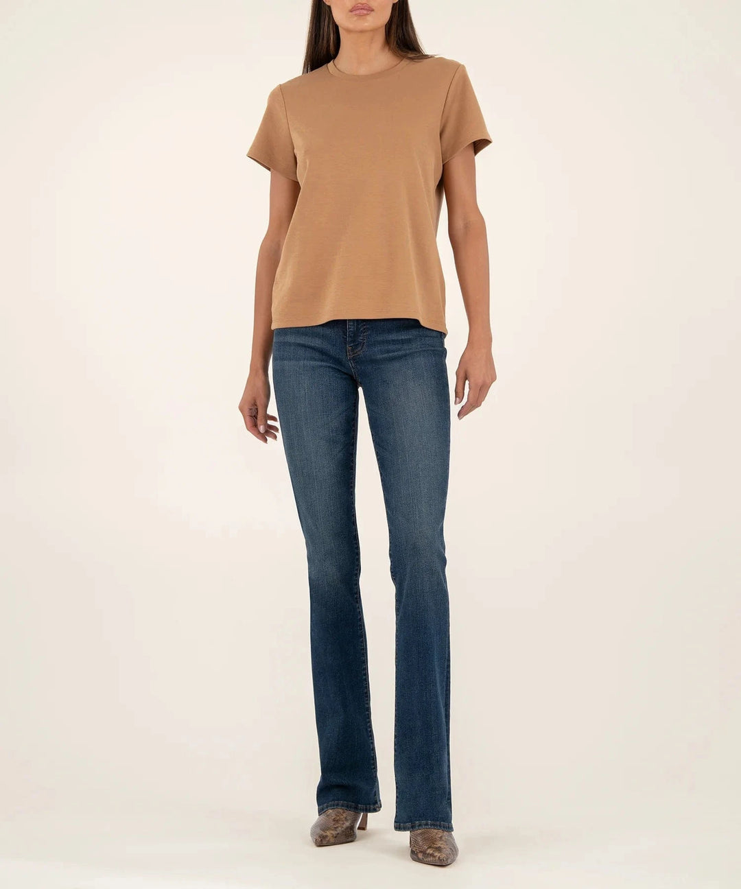 KUT from the Kloth Tee Camel / S Remington Relaxed Fit T-Shirt