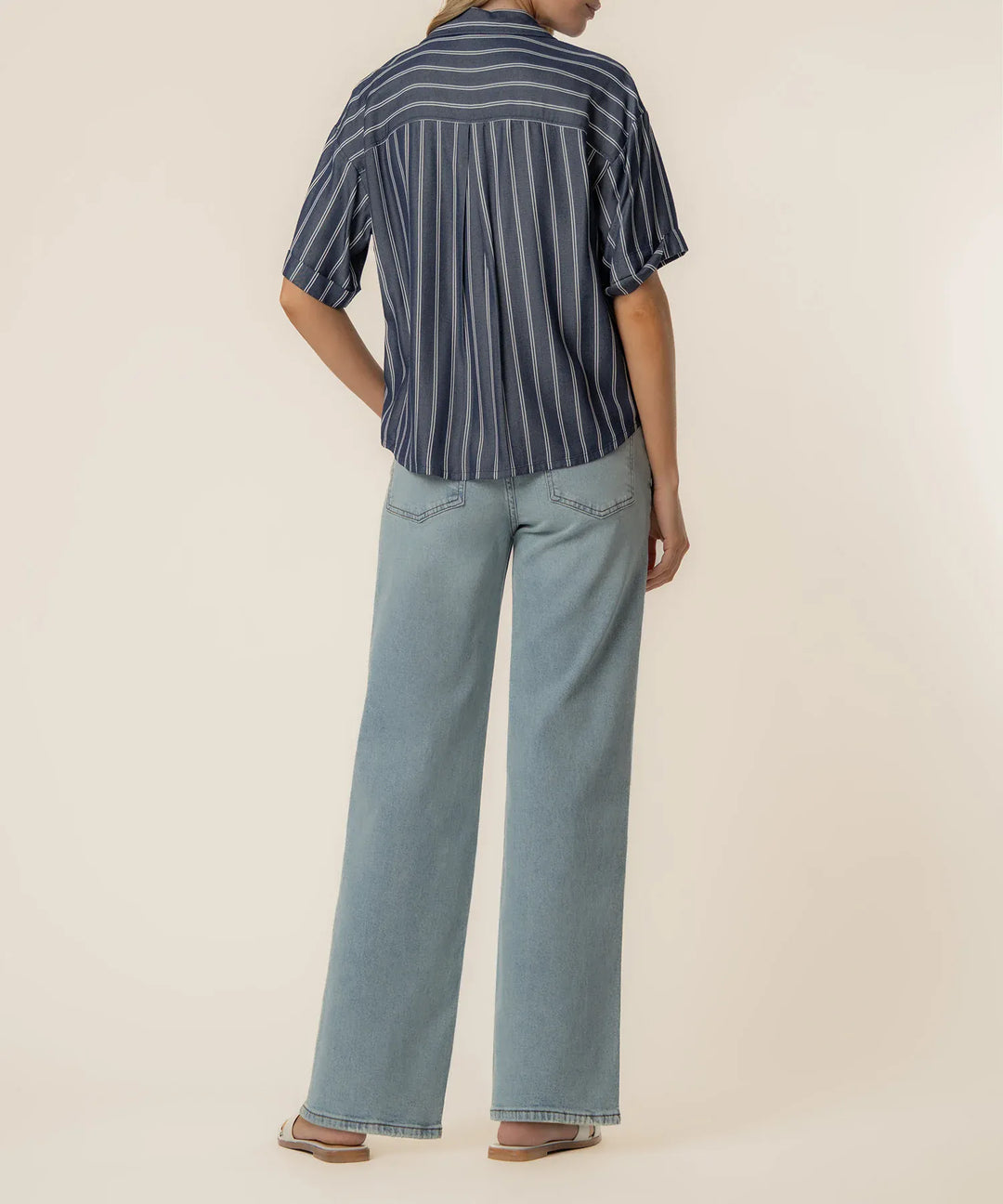 KUT from the Kloth Top Brenda Stripe Boxy Shirt