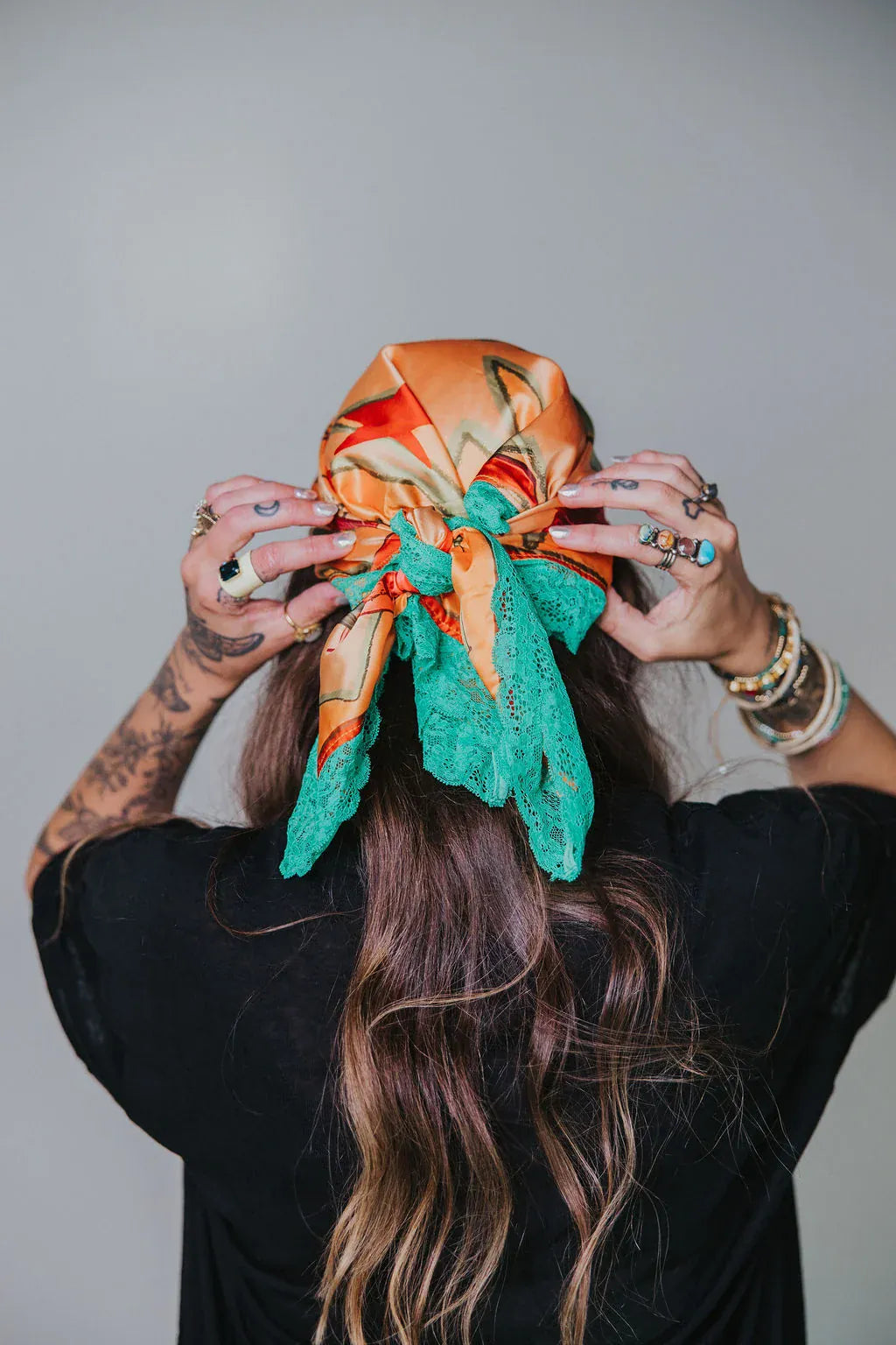 Lady The Brand Scarf One Size Love Thy Neighbor Satin Bandana