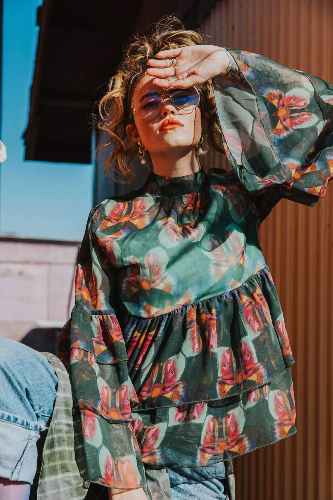 Lady The Brand Top Mariposa / S/M Lillian Ruffle Top