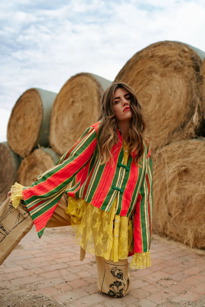 Lady The Brand Top Multi Stripe / S/M Lollie Stripe Crop Top