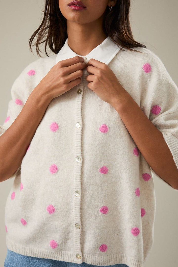 Le Lis Cardigan Jovie Polika Dot Cardi