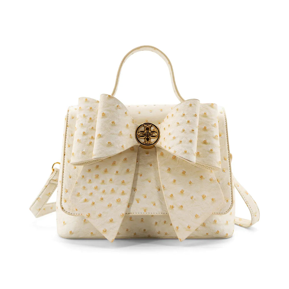Like Dreams Purse Ivory Lisette Bow Crossbody Bag