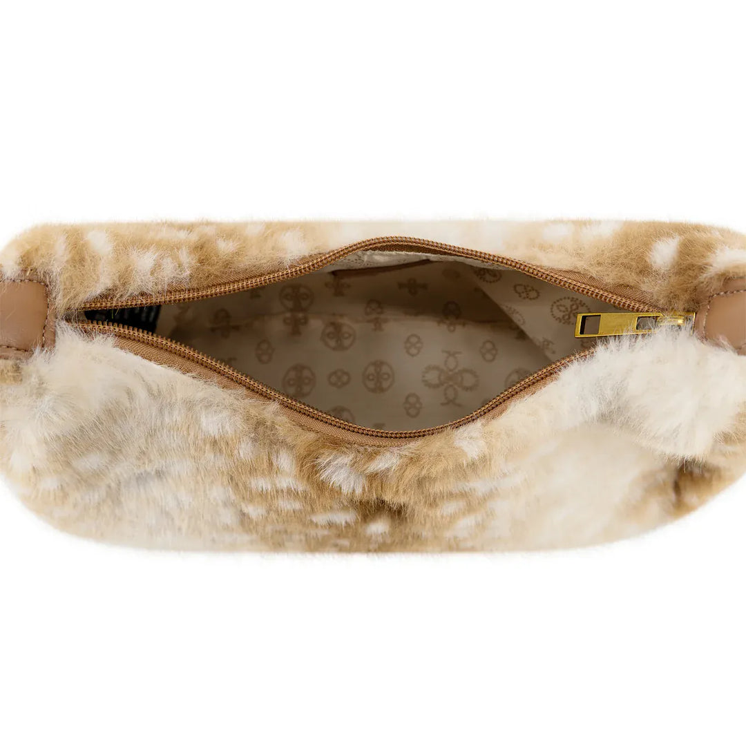 Like Dreams Purse Tan Fawnie Sherpa Shoulder Bag