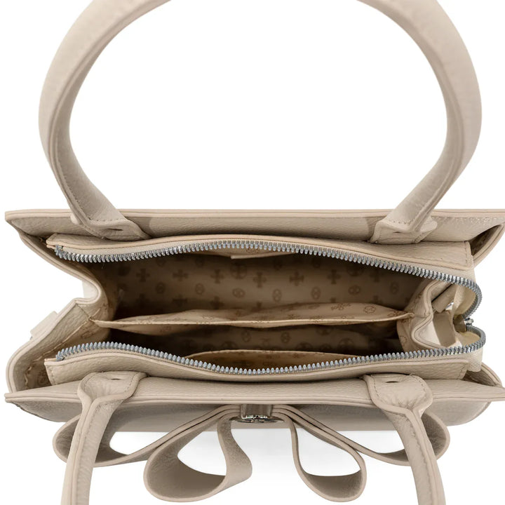 Like Dreams Purse White Grace Bowtie Top Handle Satchel Bag